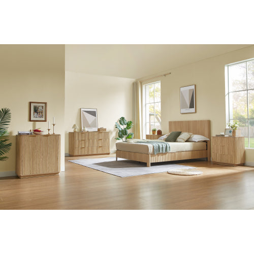 3 Drawers Drasser, 27.6'' Wide Modern Chest of Drawers Curved wave Design,Nightstand,Wood Drawer Organizer for Bedroom, Living Room, Hallway, Oak,27.6''W x 15.8''D x 27.4''H.
