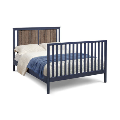 4-in-1 Convertible Crib Midnight Blue/Vintage Walnut
