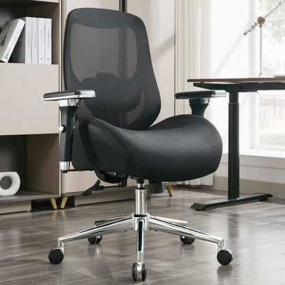 Big and Tall Office Chair with Wide Thick Seat Cushion for Heavy People Ergonomic Computer Mesh Desk Chairs with 4D Armrests, Adjustable Lumbar Support for Adults 8 Hours daliy Work