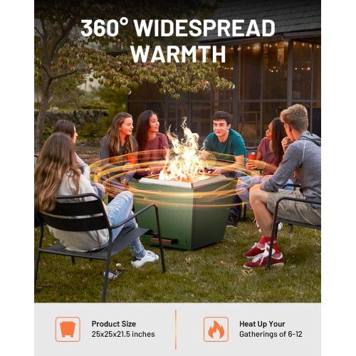 Cyberpit One Pro 25 inch Smokeless Fire Pit, w/Pull-Out Ash Pan