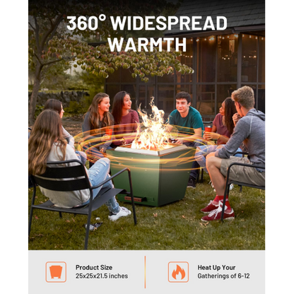 Cyberpit One Pro 25 inch Smokeless Fire Pit, w/Pull-Out Ash Pan