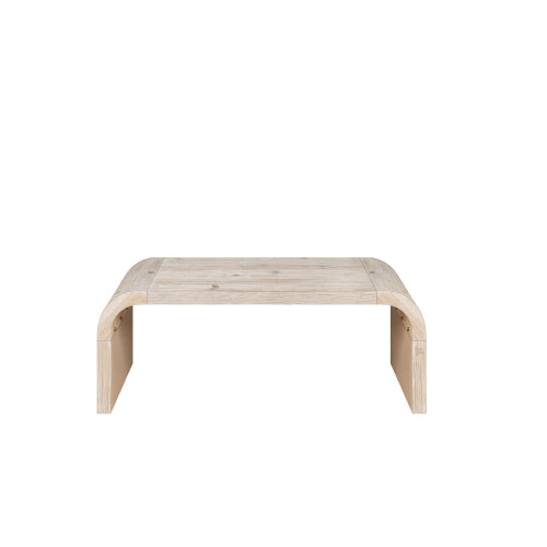 48 Inch Curved Farmhouse Vintage Coffee Table