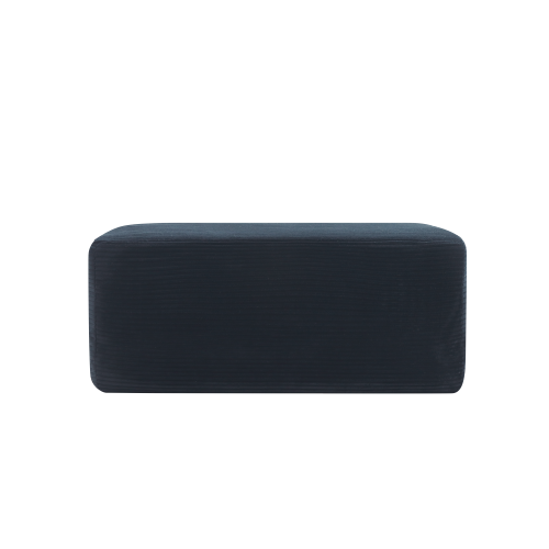 Ottoman Black Corduroy Modular Sectional Sofa Add-On for Living Room
