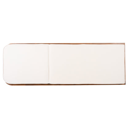 Outdoor Lounge Chair - Acacia Wood  PE Rattan Design with White Cushion