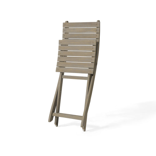 Outdoor Acacia Wood Folding Dining Chair (Set of 2),Grey