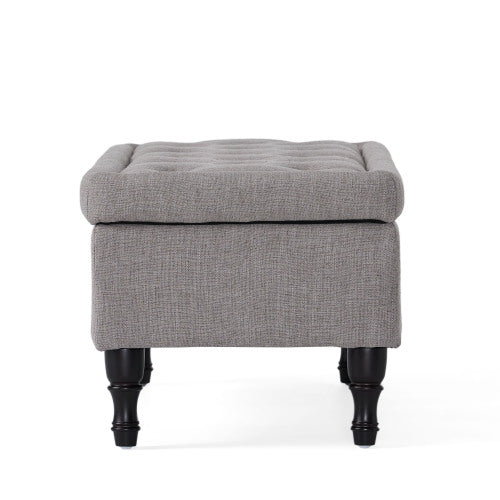 Tufted Storage Ottoman Bench with Solid Wood Legs, 40.94 inch