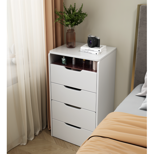 ( 48CM ) 3 in 1 Vanity Desk with Plip Top Mirror, Small Make Up Vanity Set with Visible Glass Desktop, Compact Makeup Vanity with 3 Drawers, Dressing Table for Bedroom ( WHITE COLOR )