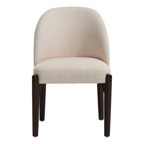 Wooden Dining Chairs Set of 2, Modern Fabric Upholstered Dining Room Chair Kitchen Chairs, Farmhouse Dinner Chair for Kitchen Dining Room