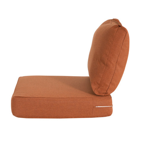 Noah Outdoor Club Chair Cushion Set, Seat Cushion and Back Cushion, Orange