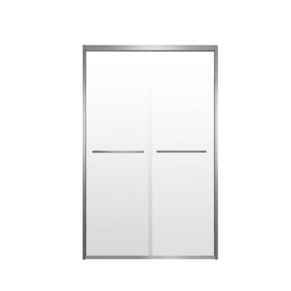 44-48"x76" Aluminum Frame Double Sliding Shower Door,Bypass Bathroom Sliding Door with Premium 1/4" (6mm) Clear Tempered Glass, Chrome Hardware Sliding Glass Shower Enclosure,Chrome Finished