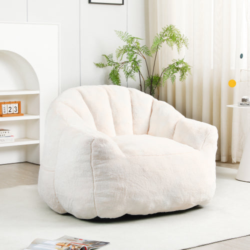 Armrest High-Density Foam Bean Bag Chair for Adults, Removable Cover