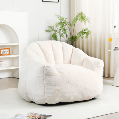 Armrest High-Density Foam Bean Bag Chair for Adults, Removable Cover