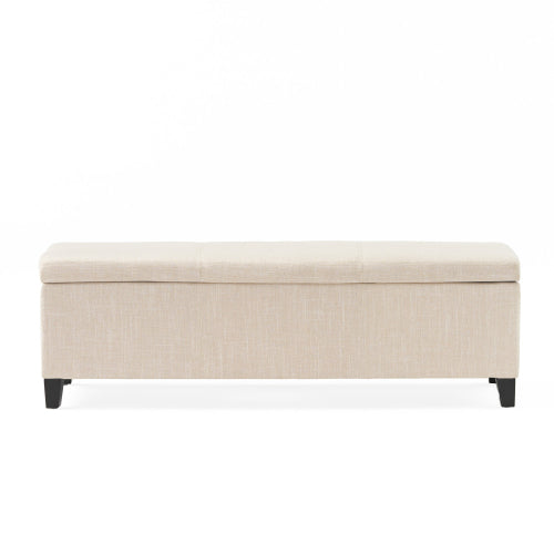 Upholstered Storage Ottoman, Solid Wooden Legs (old sku 57742.00LBE)