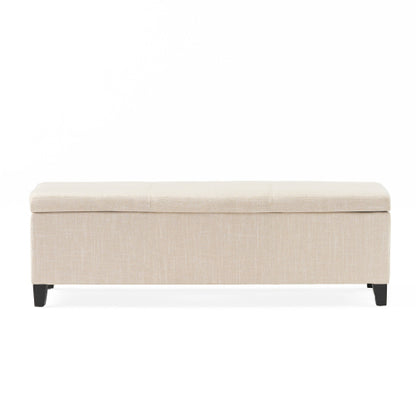 Upholstered Storage Ottoman, Solid Wooden Legs (old sku 57742.00LBE)