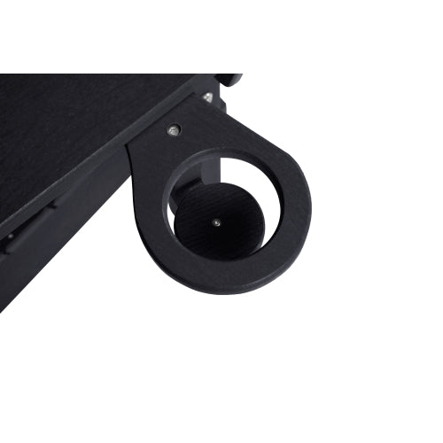 Composite  Chair with Wood Texture- Black