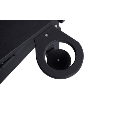 Composite  Chair with Wood Texture- Black