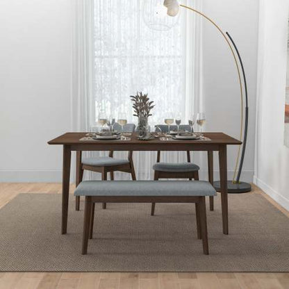 Carlos Fabric Upholstered Solid Wood Bench