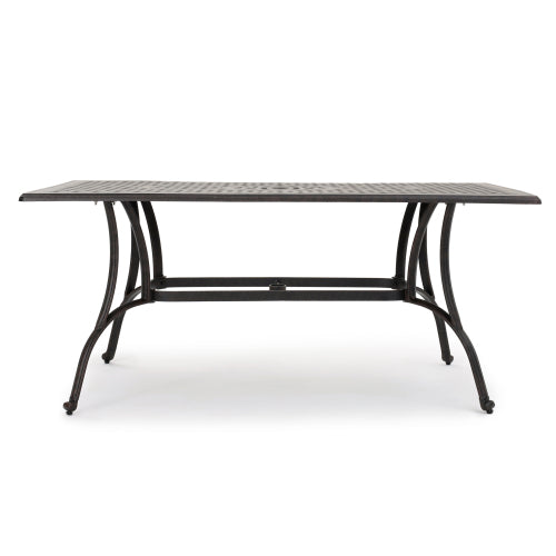Outdoor Cast Aluminum Rectangular Dining Table, Bronze