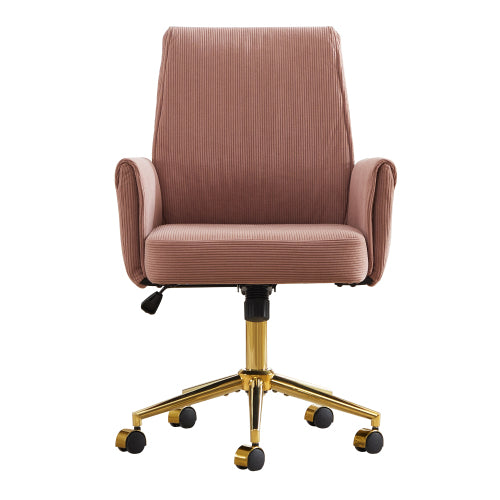 Mid-back liftable office chair, striped fabric, and ergonomically designed, is an excellent choice for working, studying or relaxing. The mid-back design provides a better sitting experience.Pink