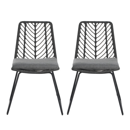 DEJA CHAIR,2PCS with 2 Cushions,Gray