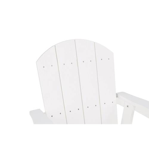 Lounge chair White color, suitable for all seasons: Outdoor lounge chair, made of sturdy HIPS material, equipped with 304 stainless steel accessories.