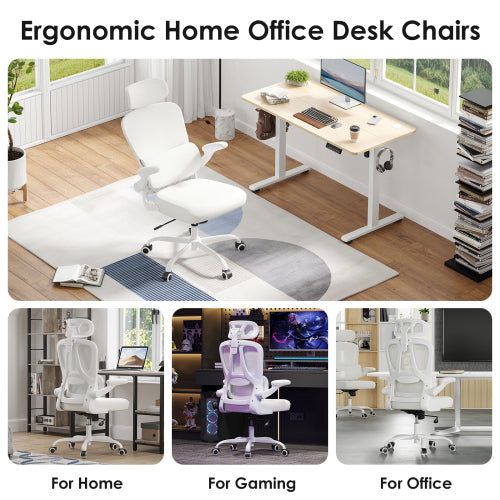 Chair, Desk Chair with Headrest and Lumbar Support, High Back Swivel Home Office Chair with Headrest for Home Office Bedroom, Gifts