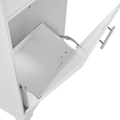 K Fluted Kitchen Island with Trash Can Storage Cabinet, Power Outlet, Internal Storage Rack, Rolling Kitchen Islands on 5 Wheels with 3 Drawer