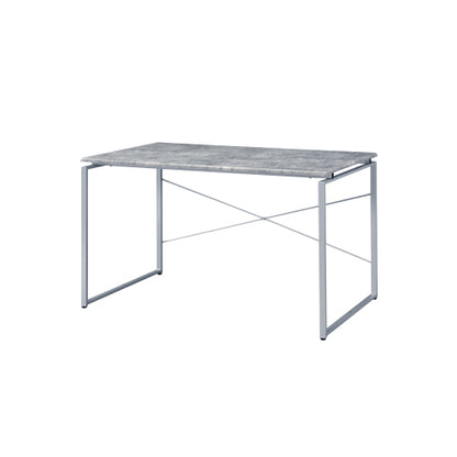 Jurgen Faux Concrete  Silver Finish Writing Desk