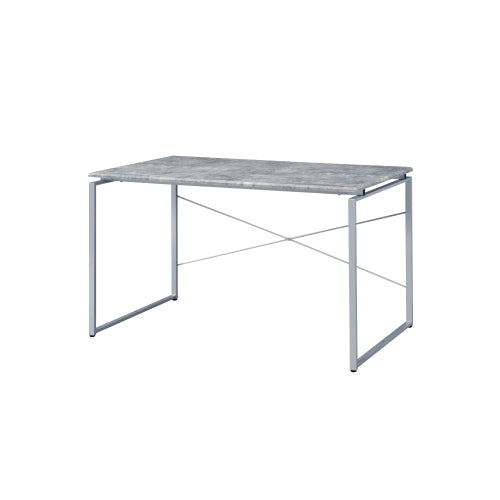Jurgen Faux Concrete  Silver Finish Writing Desk