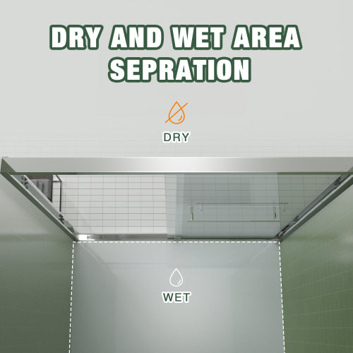 56-60"x70" Aluminum Frame Double Sliding Shower Door,Bypass Bathroom Sliding Door with Premium 5/16" (8mm) Clear Tempered Glass, Chrome Hardware Sliding Glass Shower Enclosure,Chrome Finished