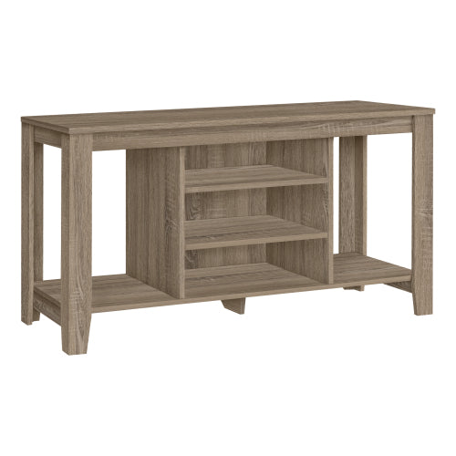 48 Inch Dark Taupe Space-Saving TV Stand with Multi Adjustable Storage Shelves