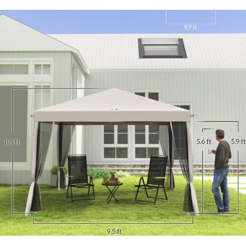 Screen House Room,Pop Up Canopy Tent with Netting,Instant Gazebo,with Carry Bag,Height Adjustable