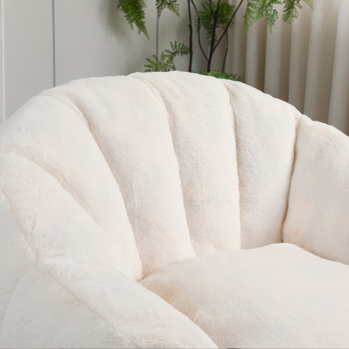 Armrest High-Density Foam Bean Bag Chair for Adults, Removable Cover