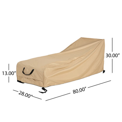 Shield Outdoor Slope Chaise Lounge Cover, Beige