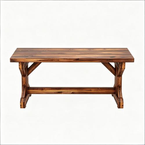 Backless Park Bench,Patio Loveseat,Outdoor Wooden Bench