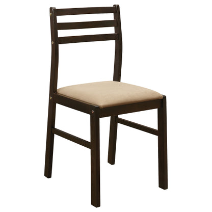 3-Piece Dining Set with Drop Leaf Table and Upholstered Chairs