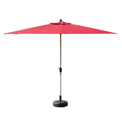 Rectangle Patio Umbrella with Crank Lift and Tilt Function, Brick Red (Base not included)