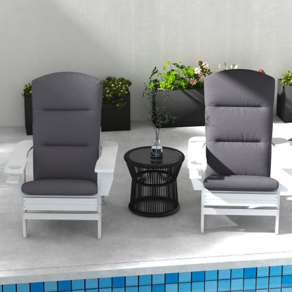 Outsunny 2 Piece  Chair Cushions, 59 x 20.5 x 2 inch Outdoor Chair Cushions for Fire Pit Chairs with Seat, Back, Ties, Water Repellent Replacement Patio Seat Pads, Gray