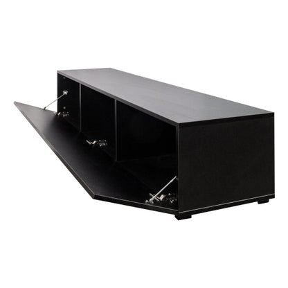 Wall Mount Floating Melamine TV Console Drop Down Hidden Cabinet Media Storage Shelf