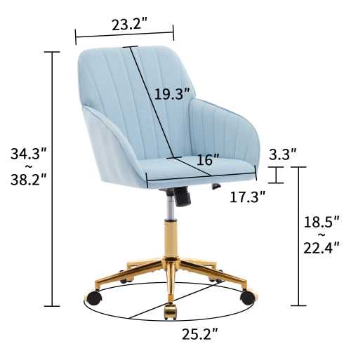 Adjustable Office Chair, Home Bedroom, Ergonomic Swivel Chair, Backrest Seat, Comfortable for Long Sitting