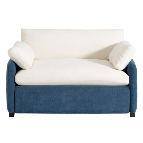 50*43 Inch Oversized Cream-Tone Chenille Single Accent Armchair