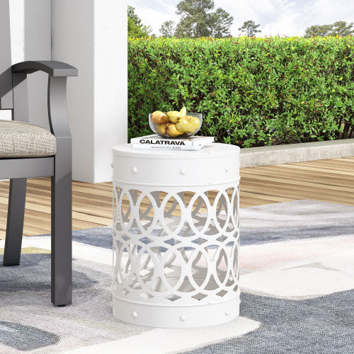 Outdoor Metal end Table -Large