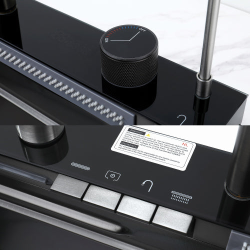 Pull-out Facuet Single Bowl Sink Kitchen Vegetable Sink 304 Whale Waterfall Sink Stainless Steel Dish Sink Vegetable Sink Household Vegetable Washing Basin