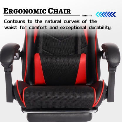 E-sports Gaming Chair Sports Car Driving Seat PU Material Moulded Sponge Comfortable and Safe With Massage Red