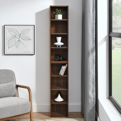 70.9 Inch 8-Tier Detachable Adjustable Slim Media Storage Tower Home Narrow Bookcase