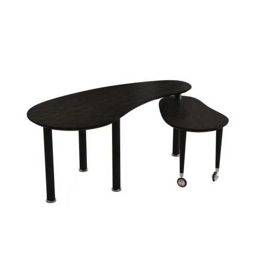 360° Rotatable Coffee Table, Oak Veneer, Multi-Color