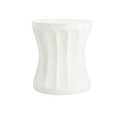 Outdoor Round Concrete Antique White Side Table,Living Room Mgo End Table