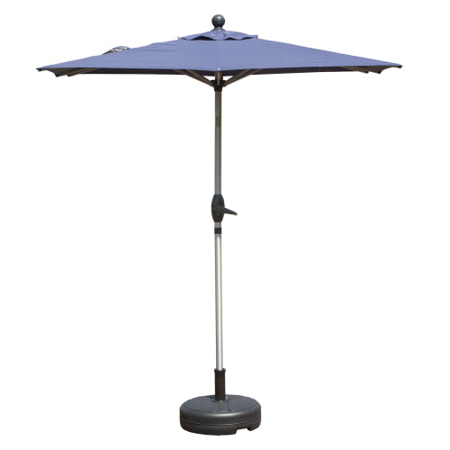 Rectangle Patio Umbrella with Crank Lift and Tilt Function, Navy Blue (Base not included)
