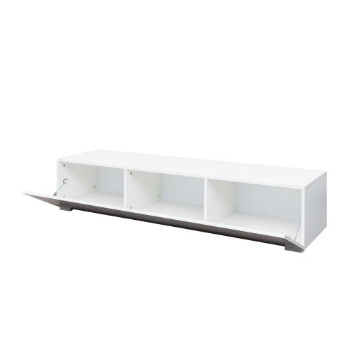 Wall Mount Floating Particle Board TV Stand Drop Down Cabinet Media Shelf For Living Room Bedroom