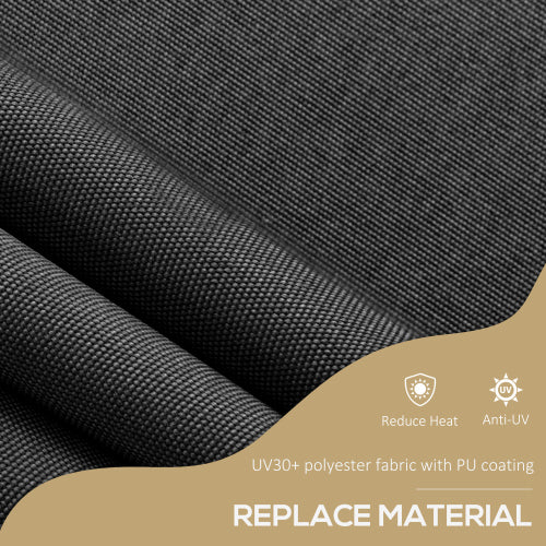 Outsunny Manual Retractable Awning, 118" Non-Screw Freestanding Patio Sun Shade Shelter with Support Pole Stand and UV Resistant Fabric, for Window, Door, Porch, Deck, Black